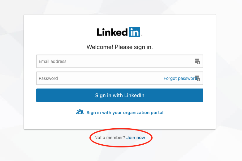 Linkedin login